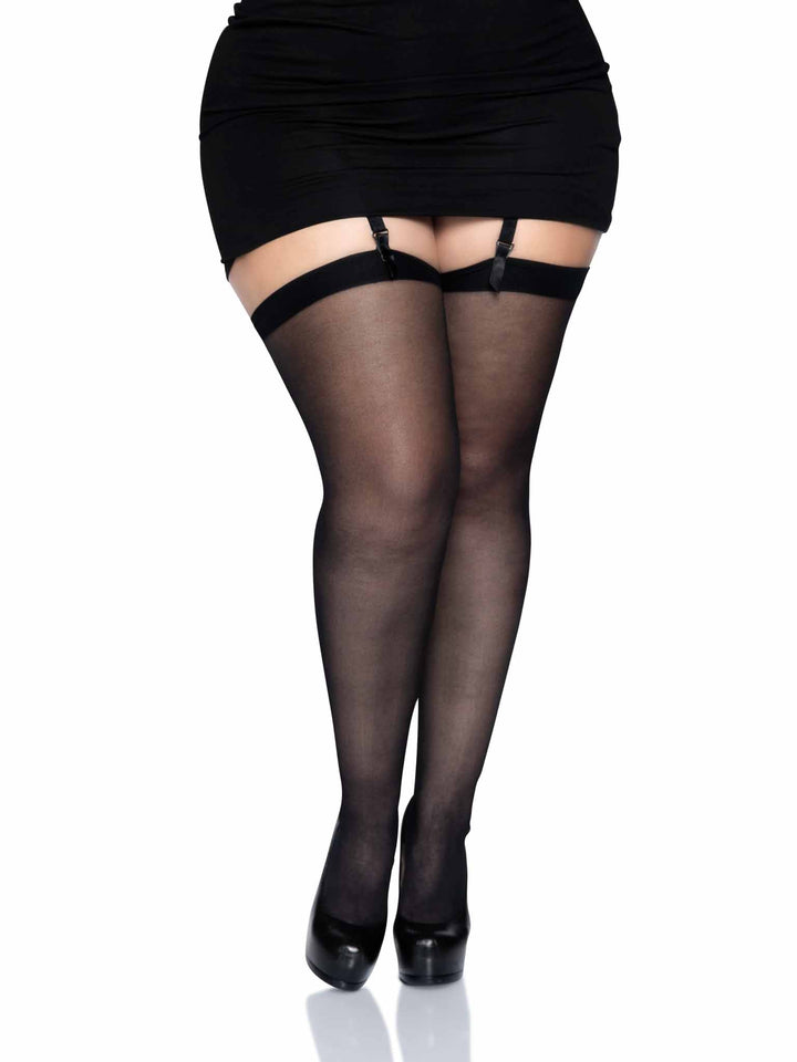 Plus Lynn Sheer Backseam Stockings