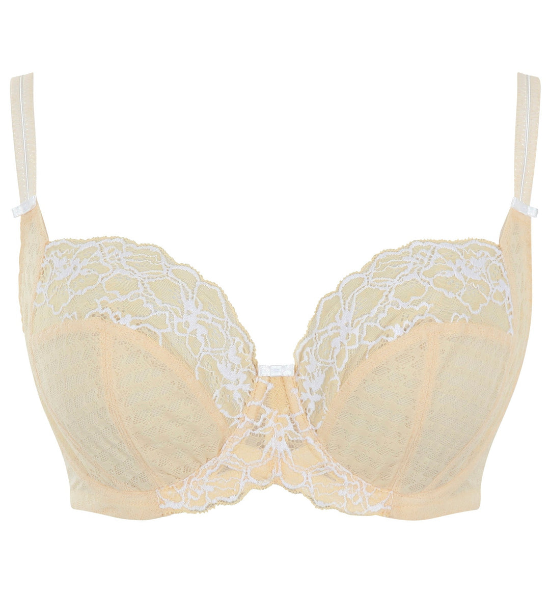 Panache Envy Balcony Underwire Bra (7285) - Lemon/White