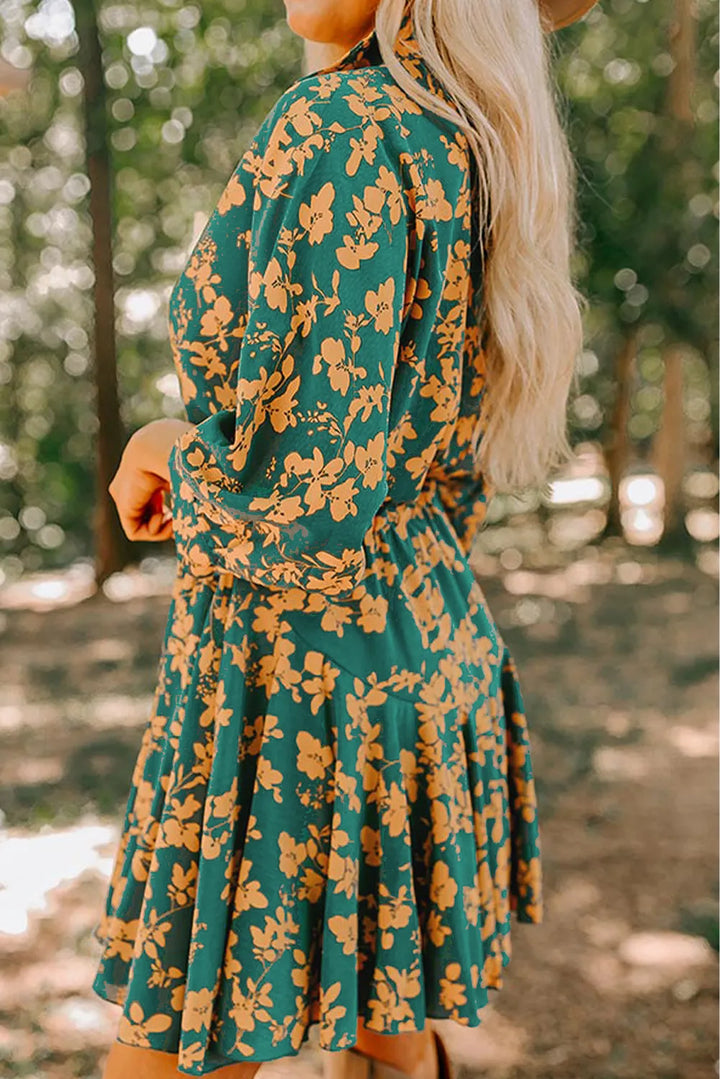 Beauty Among Us Green Floral Dress Preorder