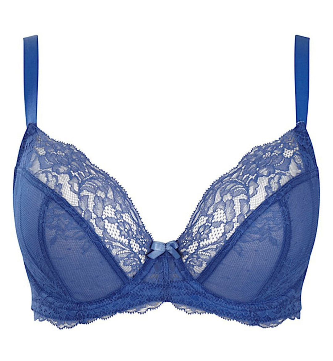 Panache Ana Lace Plunge Underwire Bra (9396) - Blue Jewel