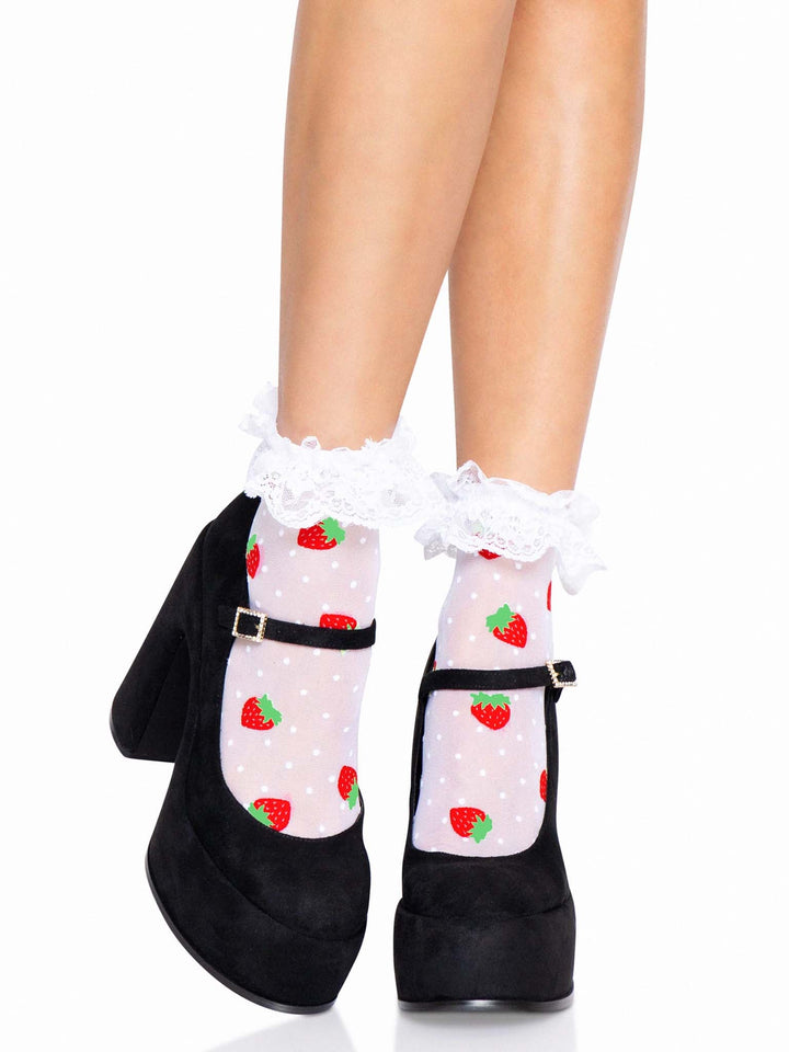 Strawberry Ruffle Anklets