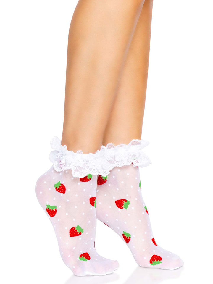 Strawberry Ruffle Anklets