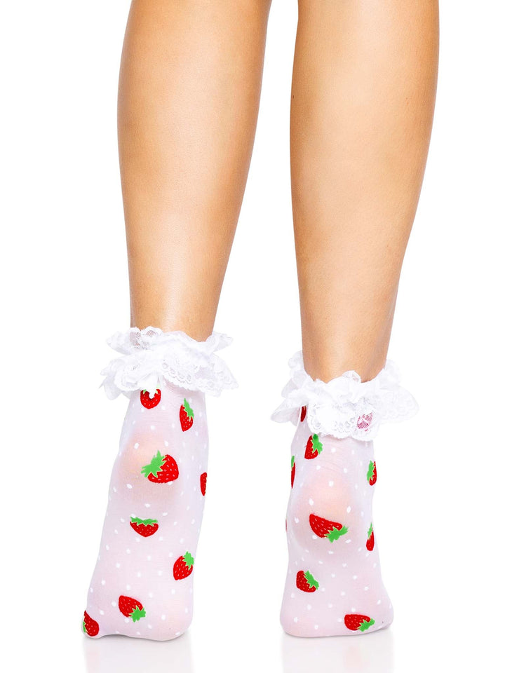 Strawberry Ruffle Anklets