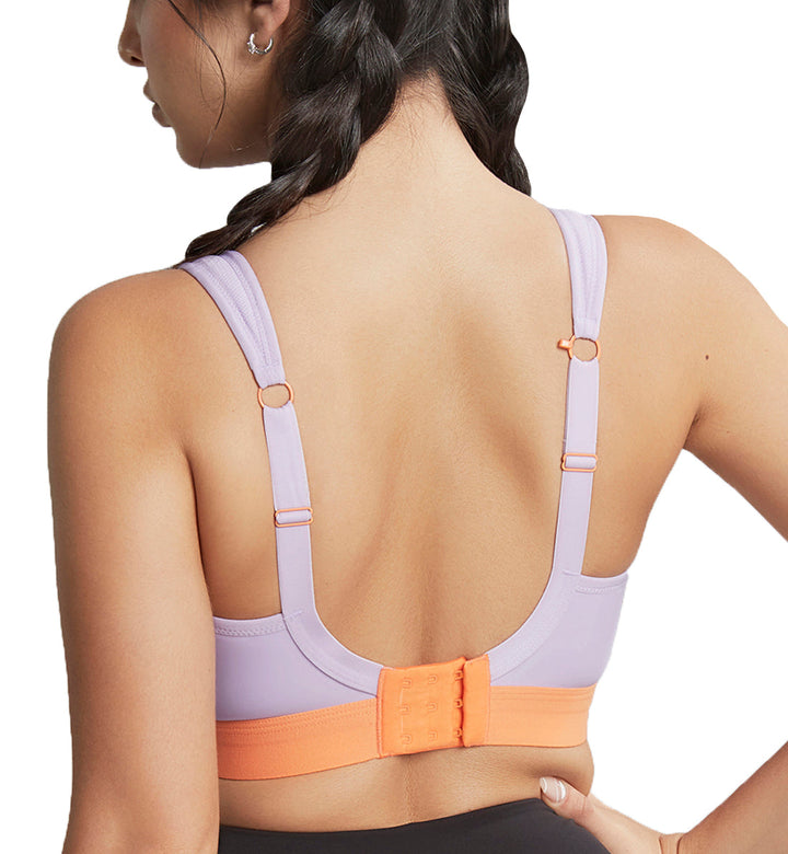 Panache Boundless Racerback Non-Wire Sports Bra (7341) - Lilac/Orange