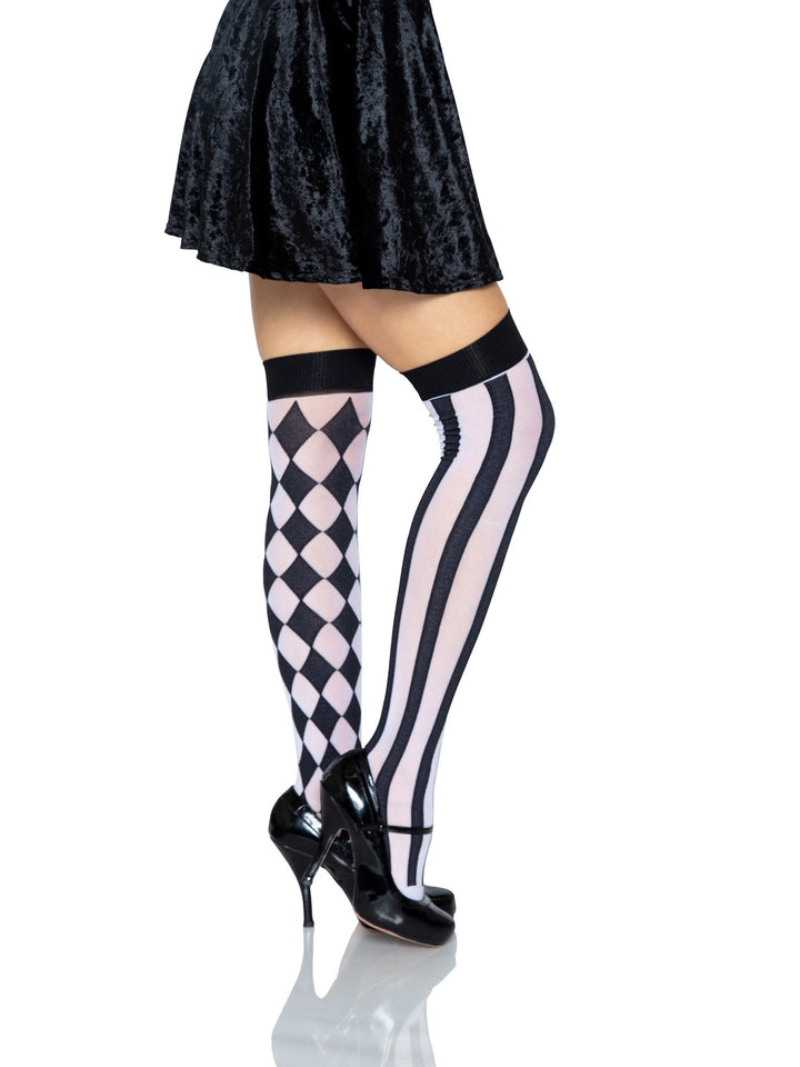 Harlequin Thigh High Stockings