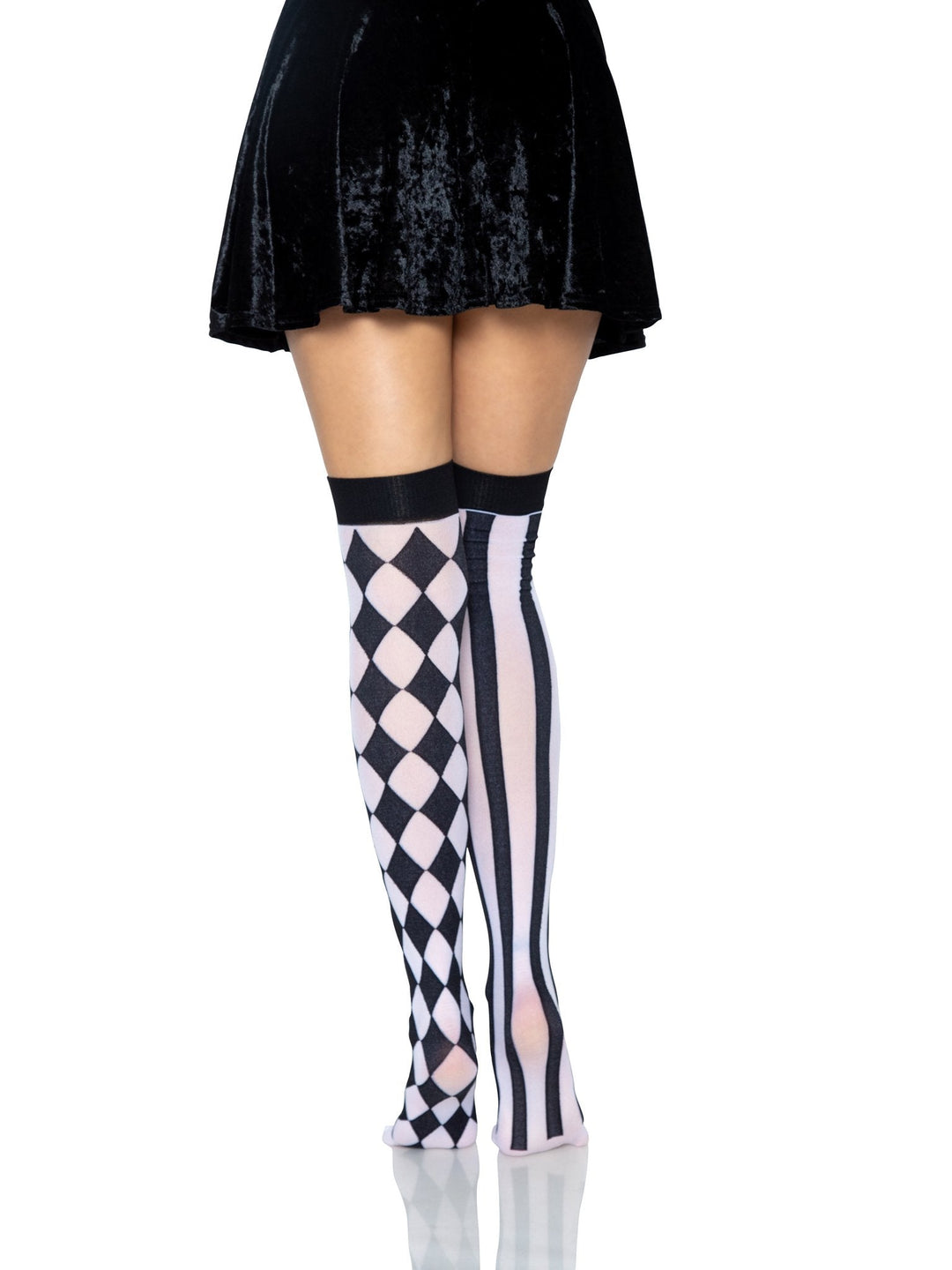 Harlequin Thigh High Stockings