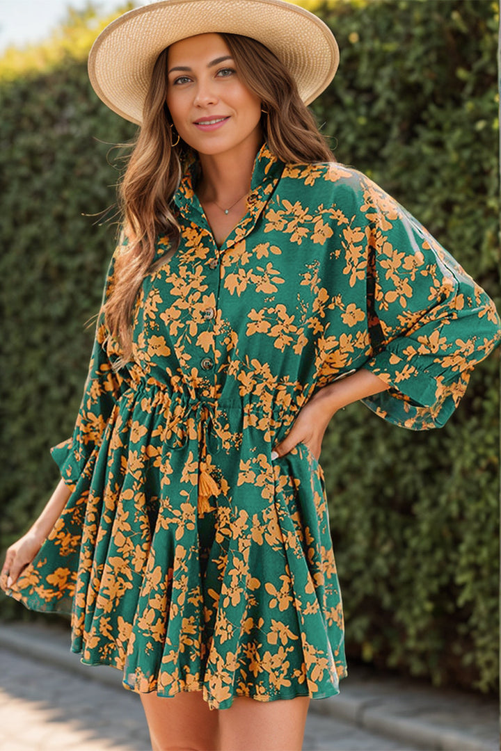 Beauty Among Us Green Floral Dress Preorder