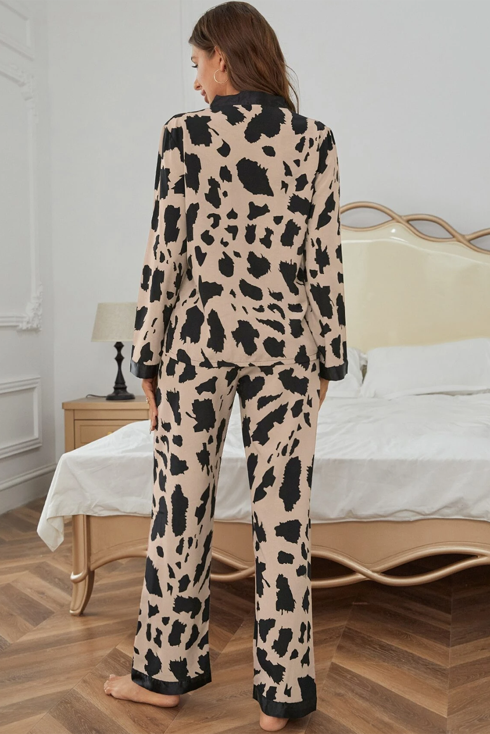 Cheetah Top and Pants Pajama Set