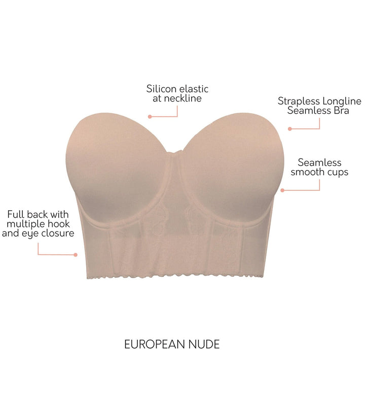 Parfait Elissa Molded Underwire Midi Bustier (P50116) - European Nude