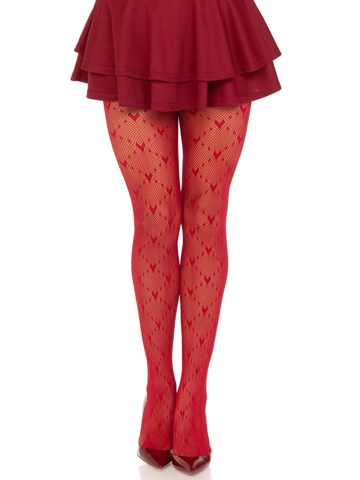 Valentina Heart Net Tights