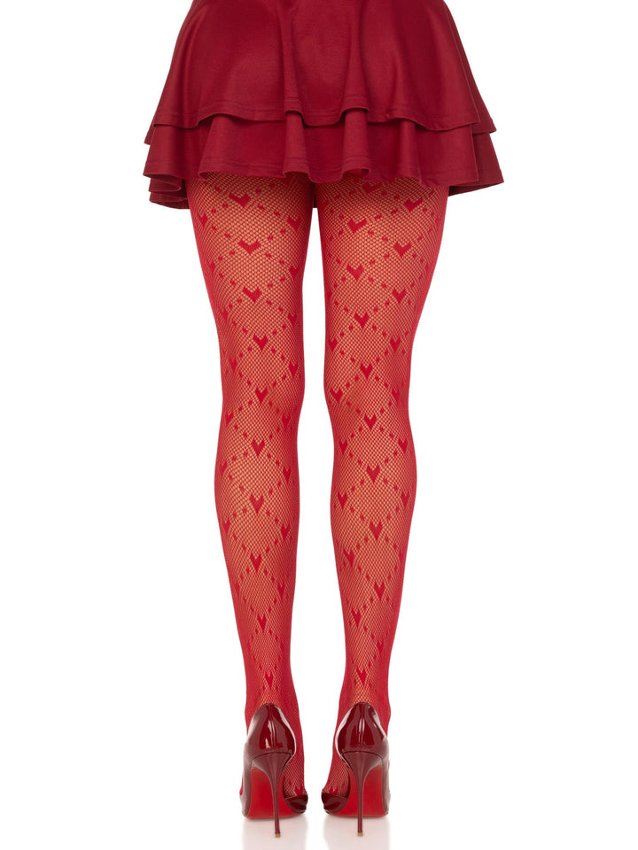 Valentina Heart Net Tights