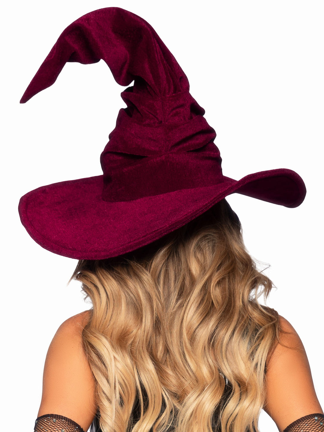 Velvet Ruched Witch Hat