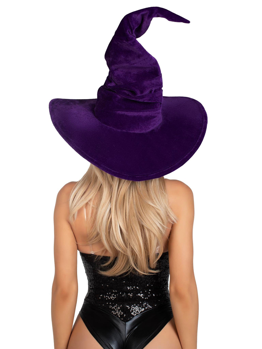 Velvet Ruched Witch Hat