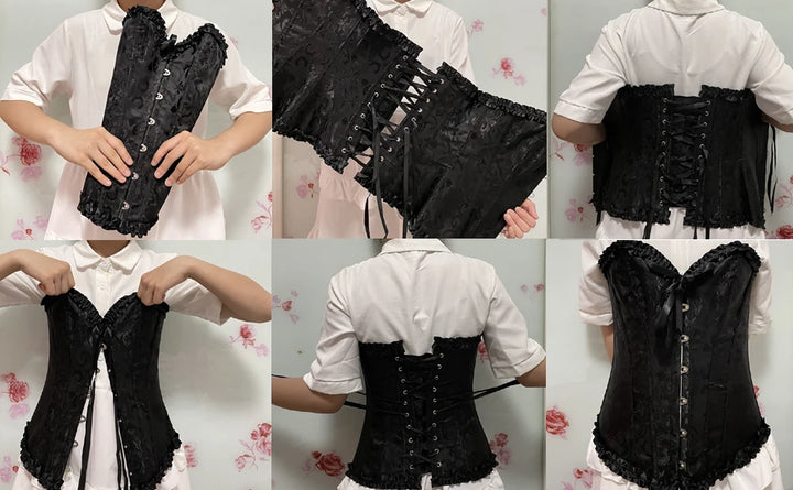 Lace Up Corset With Straps