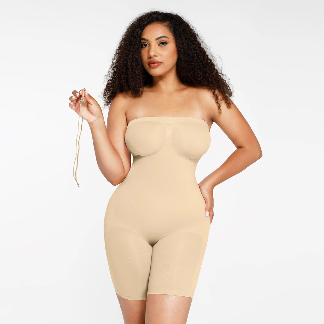 Strapless Seamless BodySculpt Bodysuit Butt Lifting Bodyshaper