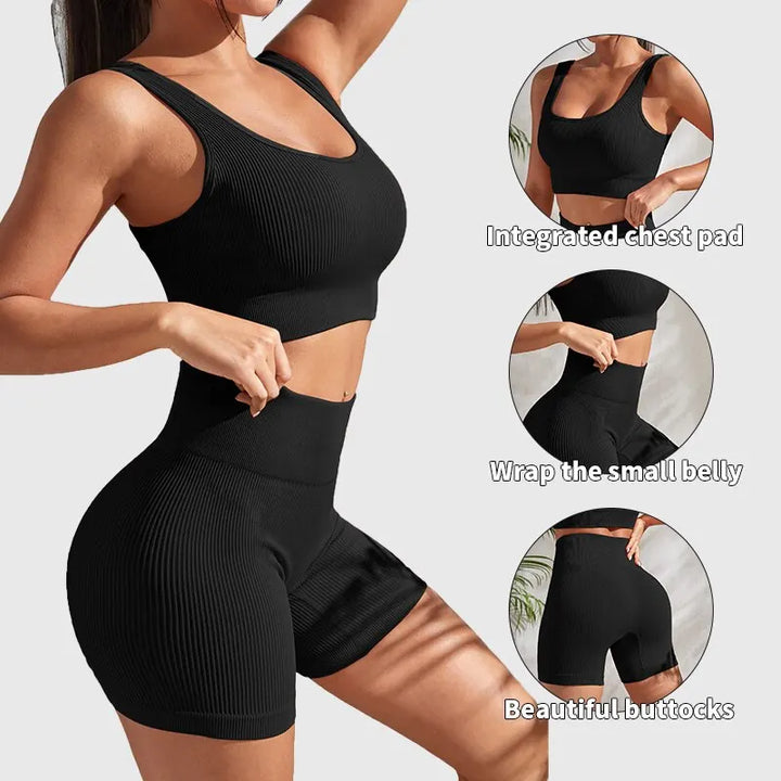 Tank High Waist Shorts Outfits Fitness Running