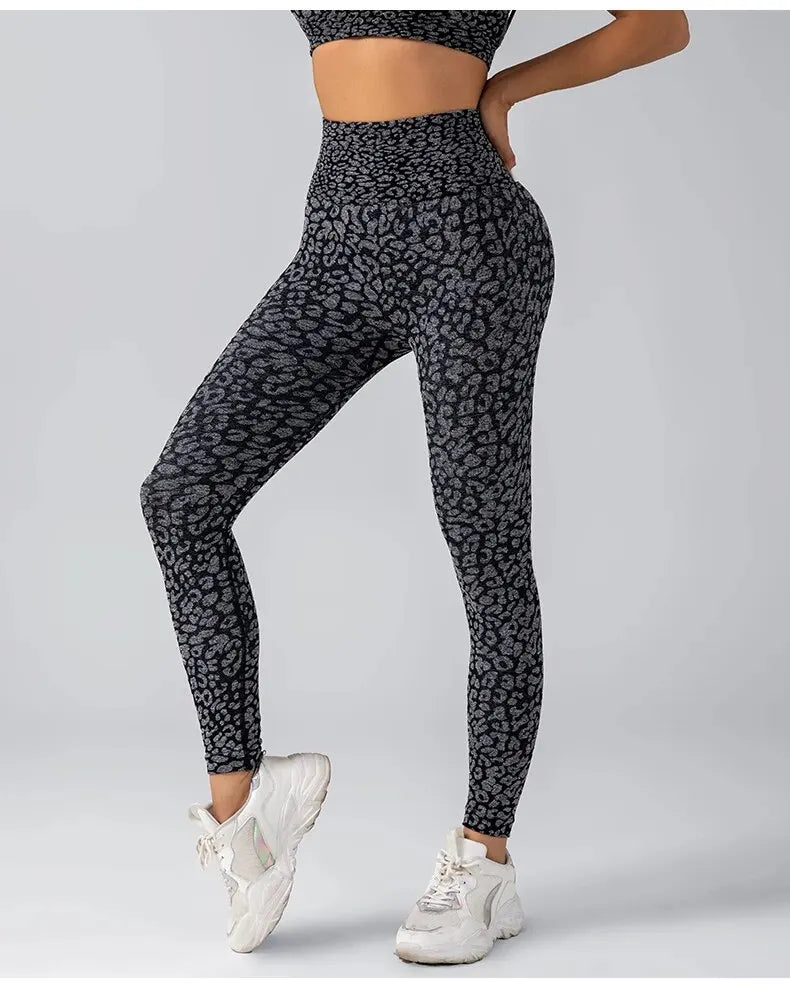 High-Quality High Waist Leopard Printed Leggings