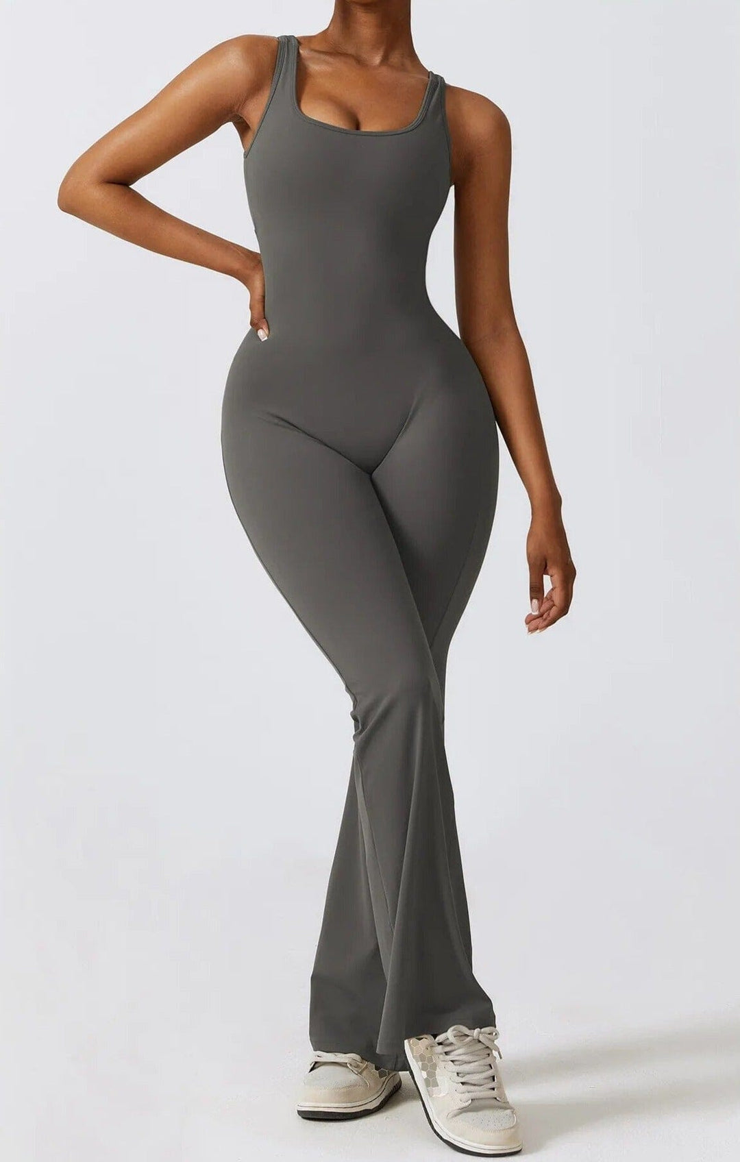 Imprint Hollow Back Jumpsuit