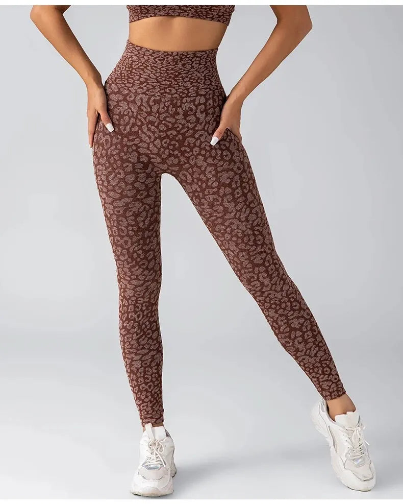 High-Quality High Waist Leopard Printed Leggings