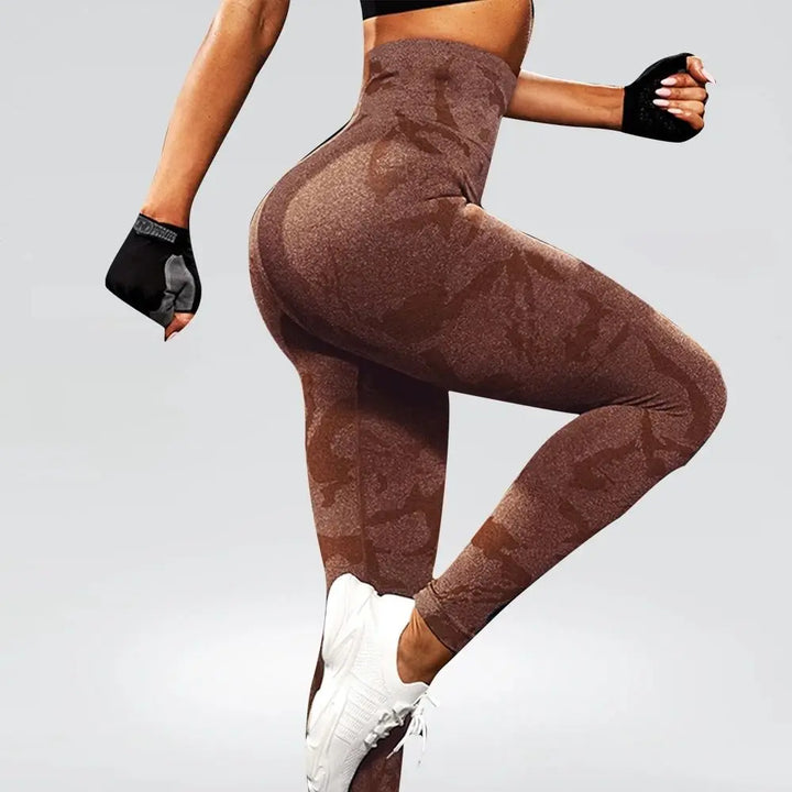 CurveCraft High-Waist Seamless Yoga Leggings