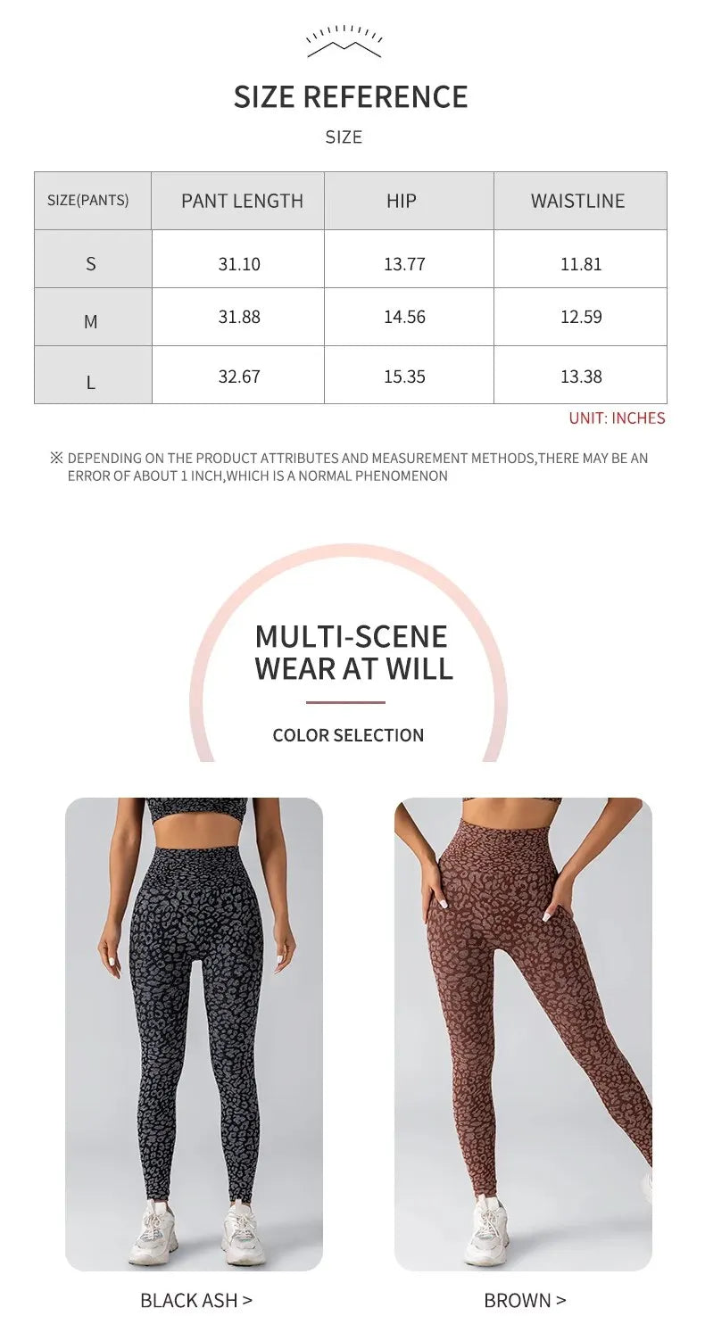 High-Quality High Waist Leopard Printed Leggings