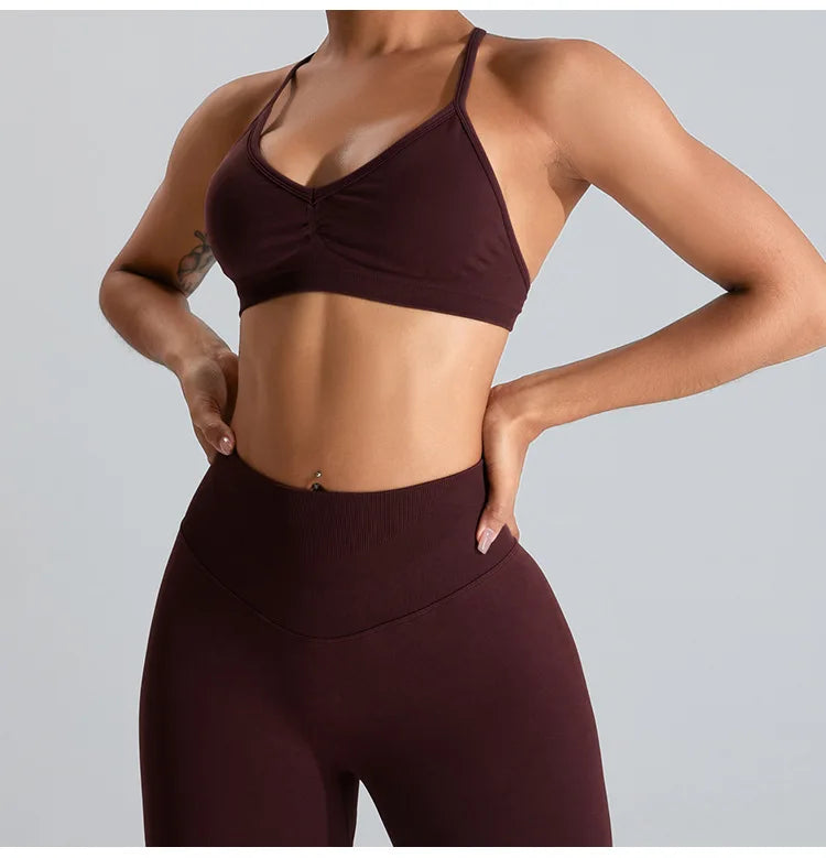 Seamless Workout Push-Up Crop Top