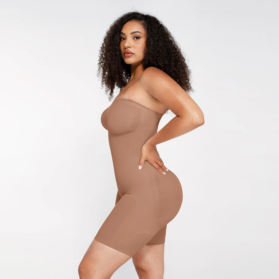 Strapless Seamless BodySculpt Bodysuit Butt Lifting Bodyshaper