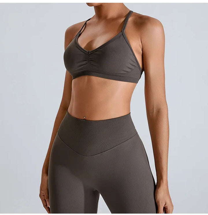 Seamless Workout Push-Up Crop Top