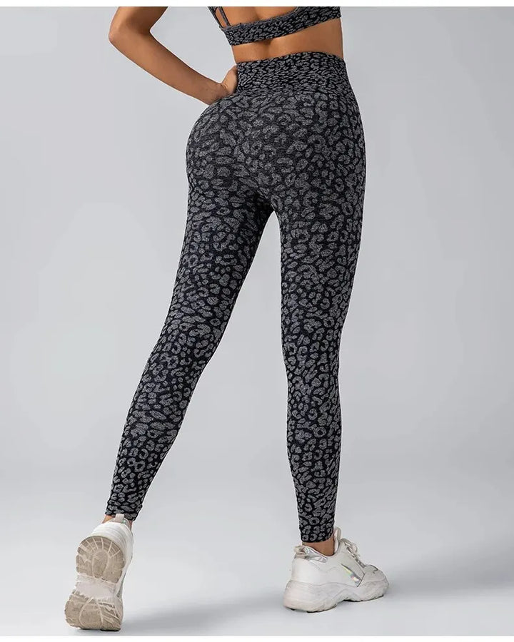 High-Quality High Waist Leopard Printed Leggings