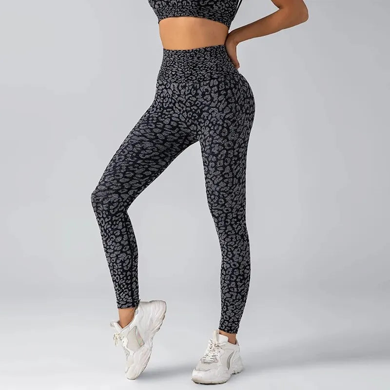 High-Quality High Waist Leopard Printed Leggings