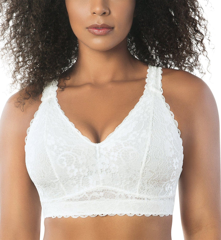 Parfait Adriana Banded Stretch Lace Wireless Bralette (P5482) - Pearl White