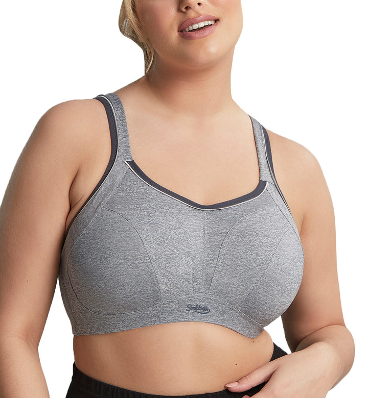 Sculptresse by Panache Non-padded Underwire Sports Bra (9441) - Charcoal Marl