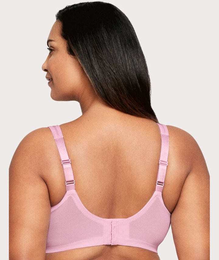 Glamorise MagicLift Moisture Wire-free Control Bra - Pink Heather