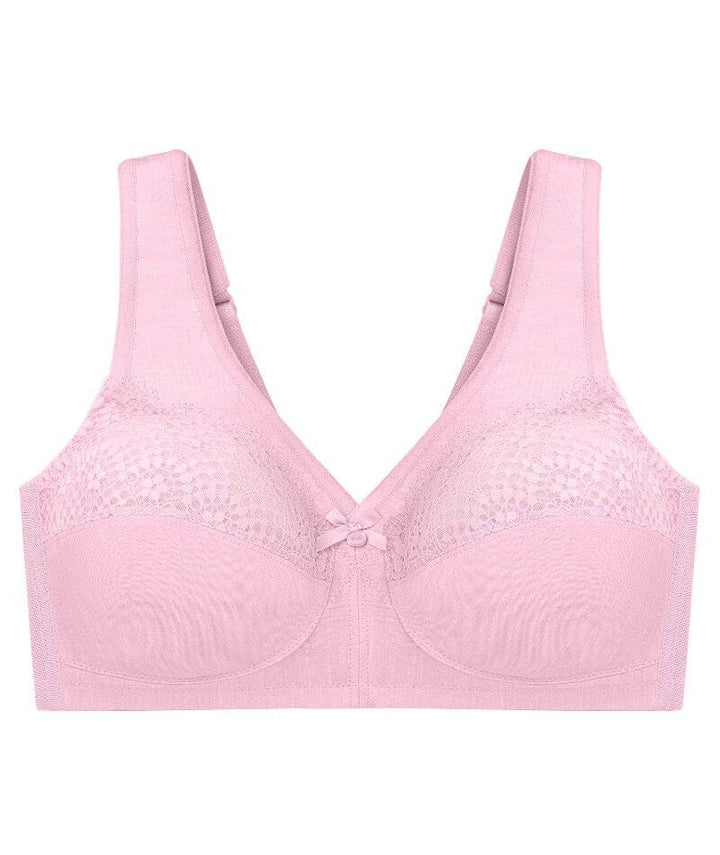 Glamorise MagicLift Moisture Wire-free Control Bra - Pink Heather