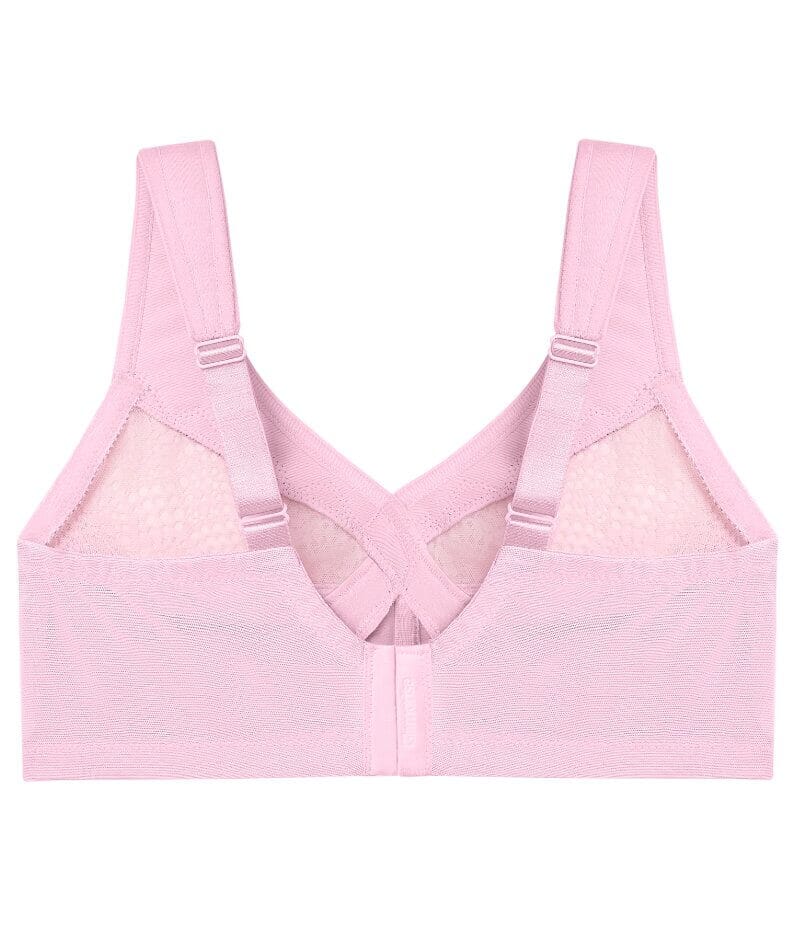 Glamorise MagicLift Moisture Wire-free Control Bra - Pink Heather