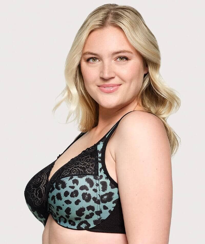 Glamorise WonderWire Front-Closure Bra - Centennial Leopard