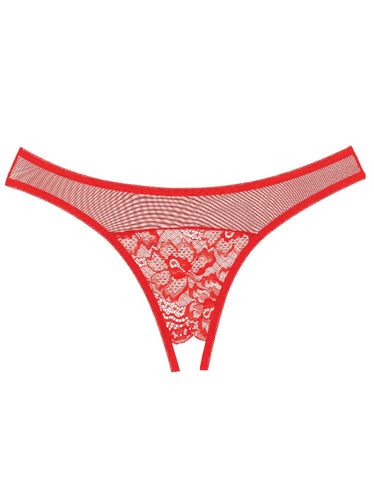 Adore Just A Rumor Crotchless Lace Panty