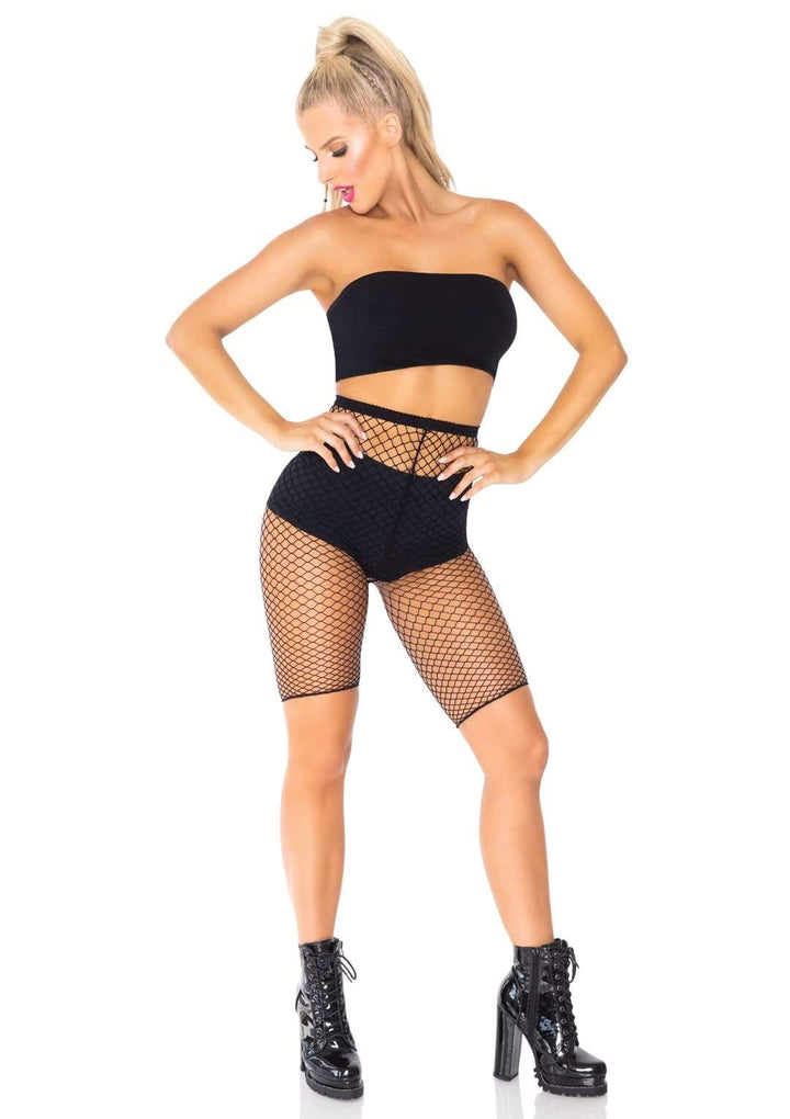 Troublemaker Fishnet Biker Shorts