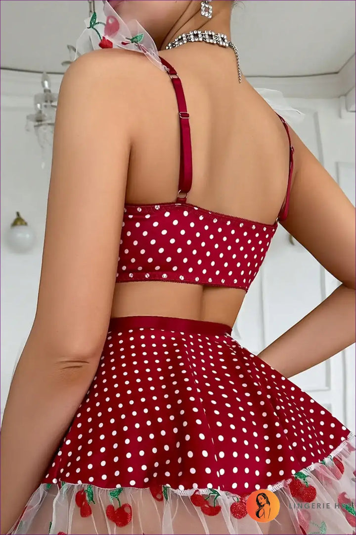 Polka Dot Cherry Maid Outfit - Sweet Temptation