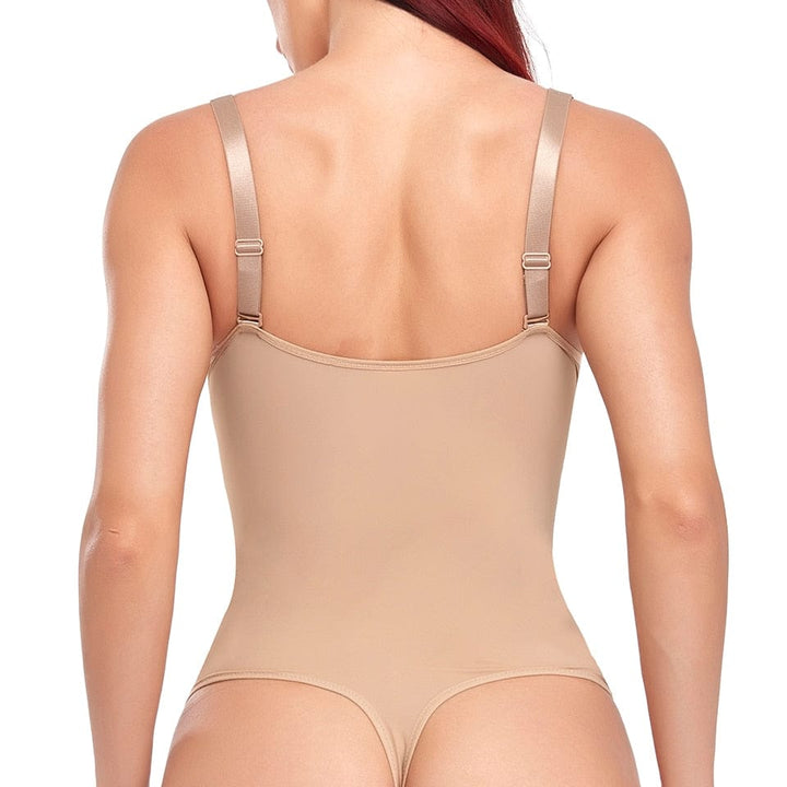 Slimming Bodysuit With a Deep Neckline